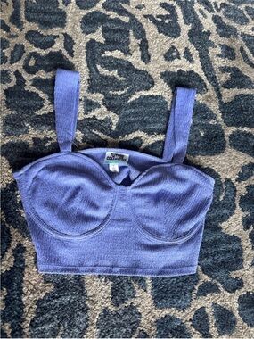 Future Collective Target Purple Corset Crop Top Sz S